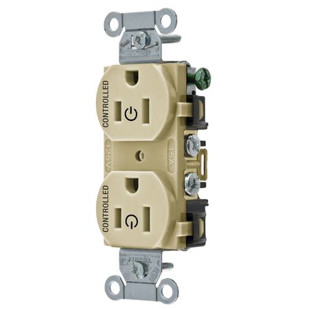 HUBBELL WIRING DEVICE-KELLEMS Construction/Commercial Receptacles BR15C2I BR15C2I